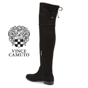 Vince Camuto Black Over the Knee Suede Boots 7.5